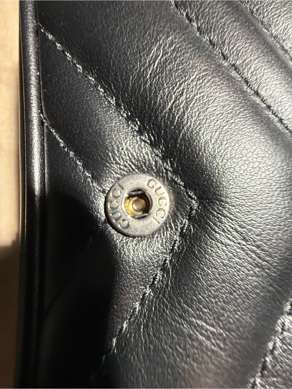 Gucci Black Matelasse Monochromr CG Marmont Belt Bag - Picture 6 of 8